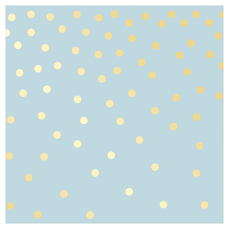 Blue and Gold Falling Dots Removable Wallpaper Border