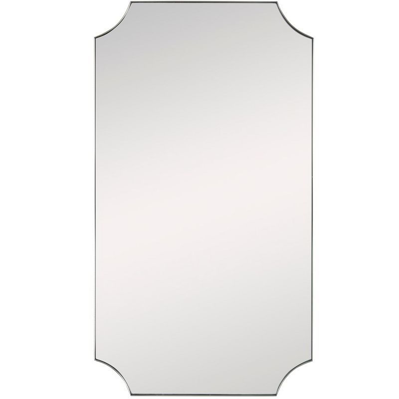 Gold Scalloped Rectangular Transitional Wall Mirror