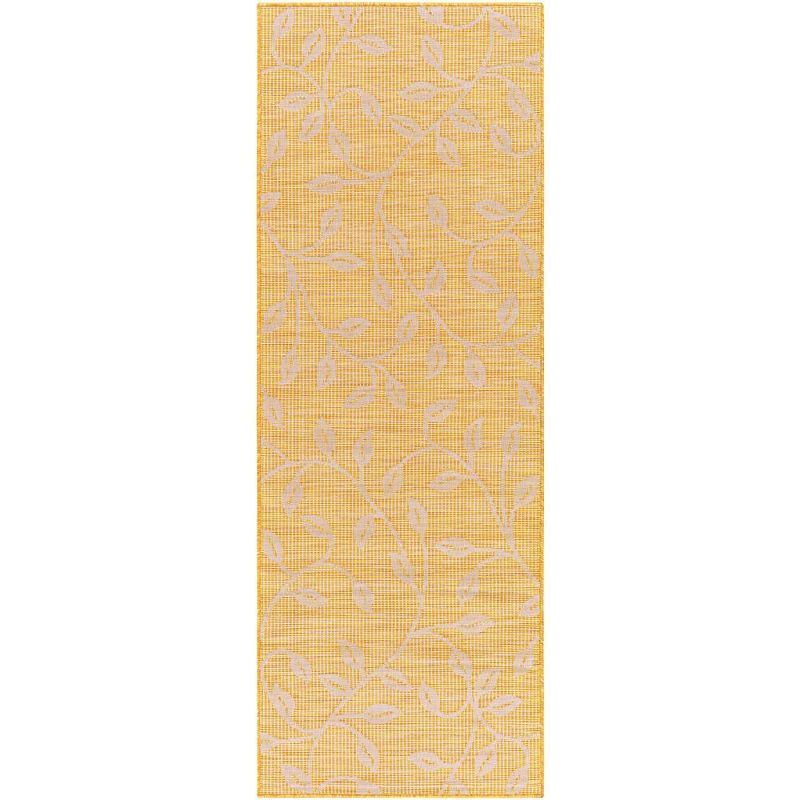 Broekhorn Bright Yellow Synthetic Indoor/Outdoor Area Rug 2'6" x 7'3"