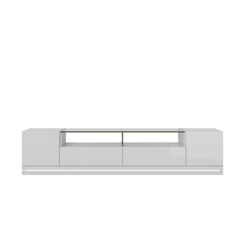 Vanderbilt Gloss White LED-Lit TV Stand for Up to 70" TVs