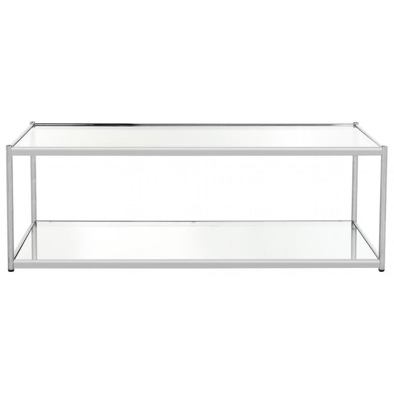 Bauhaus Chrome Glass Rectangular Coffee Table