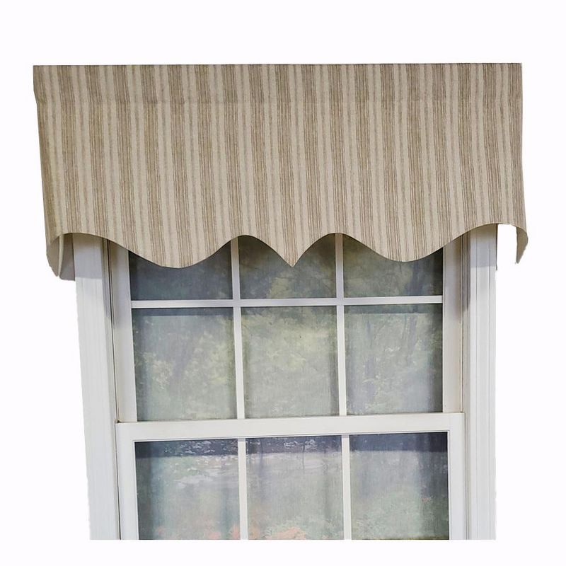 Stone Stripe Cotton Rod Pocket Window Valance 50" x 17"