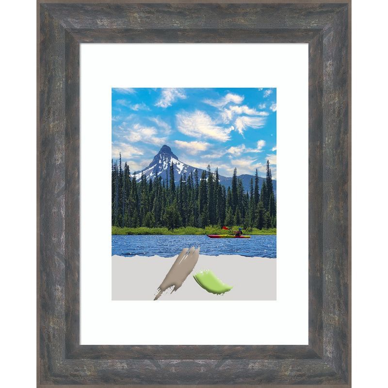 Gray Angled Matte Wood Picture Frame 14" x 17"