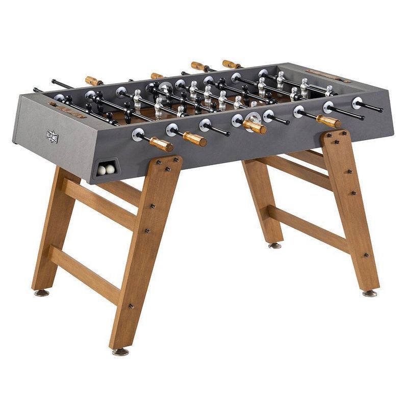 Kinwood 56" Gray and Wood Foosball Table with Chrome Rods