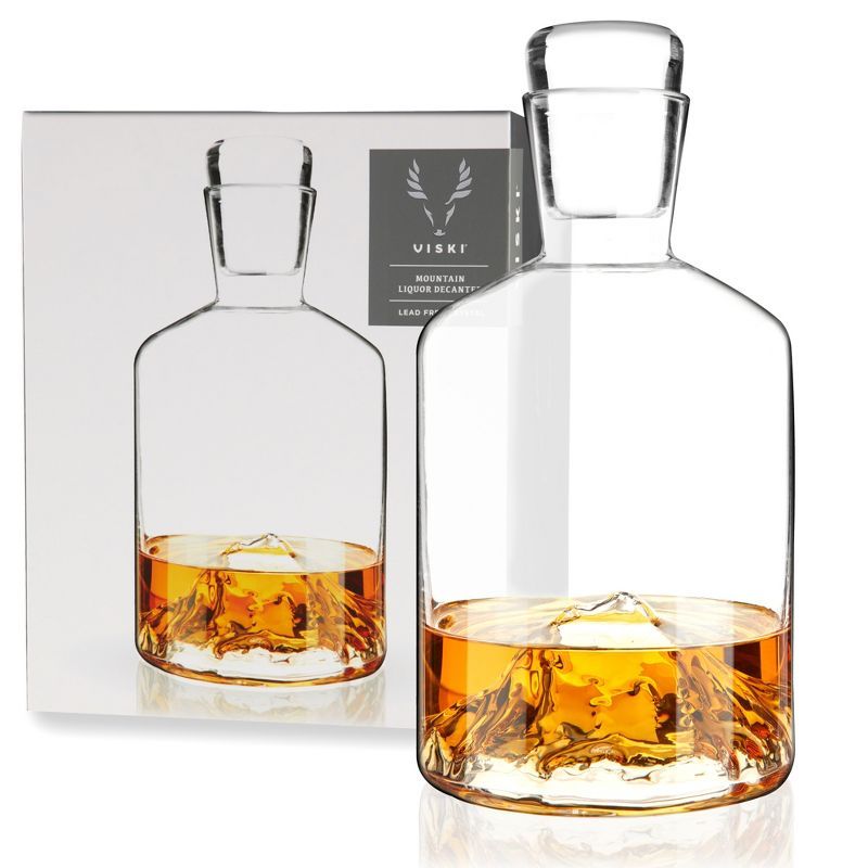 Mountain Crystal Glass Liquor Decanter with Stopper