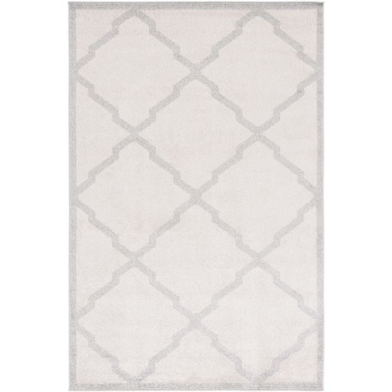 Wheat Beige Geometric Synthetic 4' x 6' Reversible Area Rug