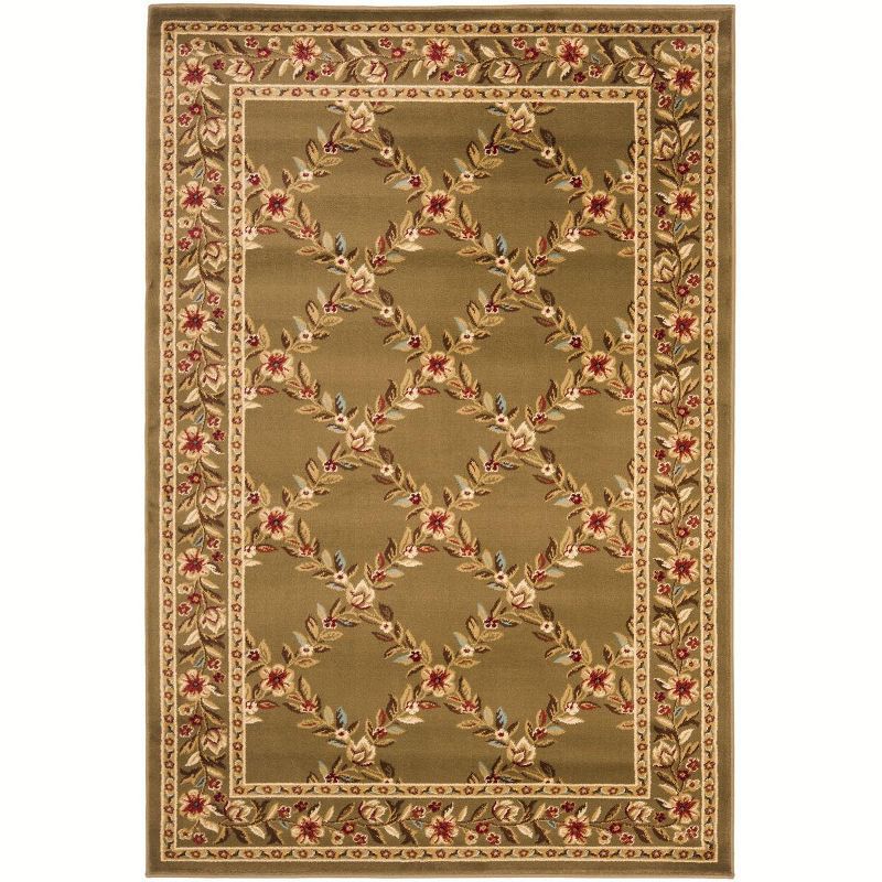 Brown Floral Safavid Style Rectangular Area Rug 12' x 15'