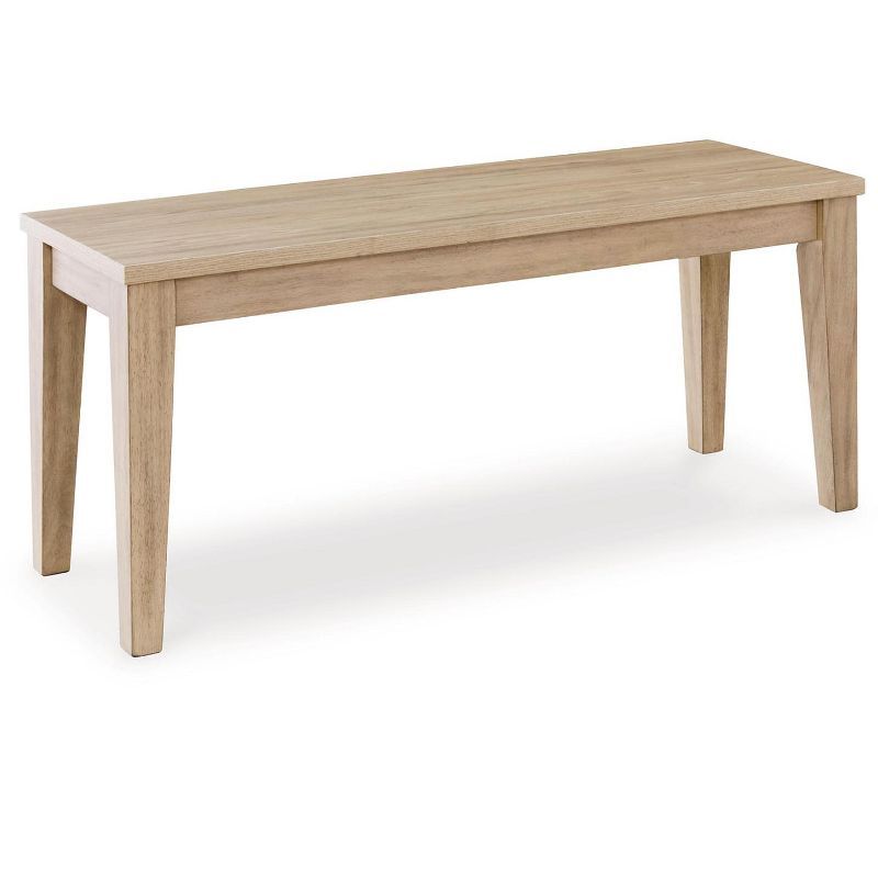 Gleanville 42" Beige Melamine Dining Bench