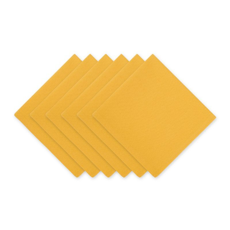 Marigold Cotton Square Napkin Set, 20x20, 6 Pieces