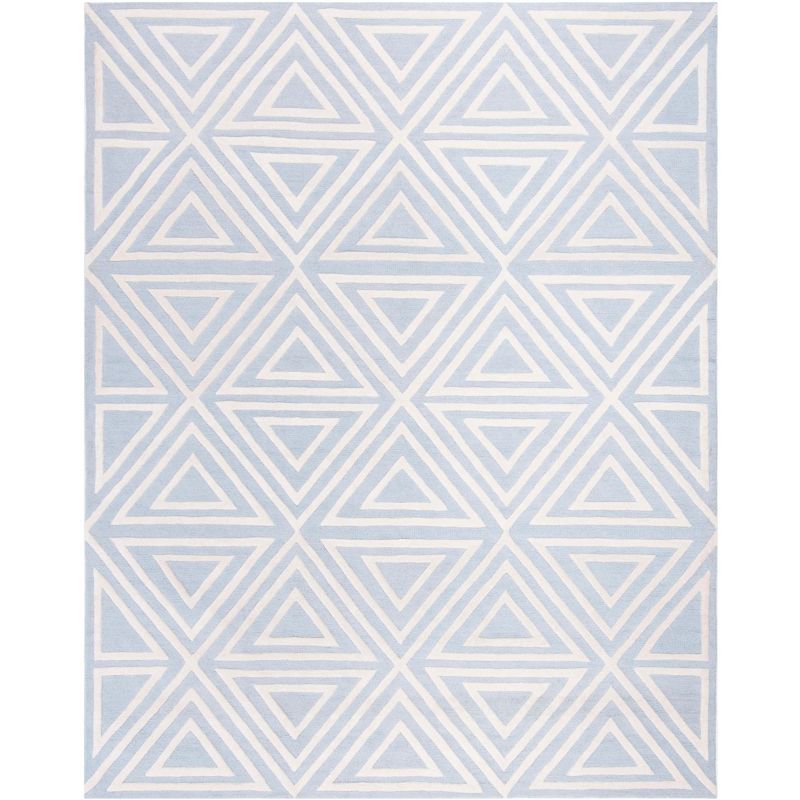 Handmade Blue Wool 8' x 10' Tufted Kids Rug