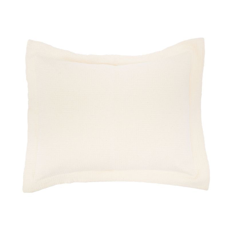 Delfina Ivory Cotton Hand-Loomed Standard Sham