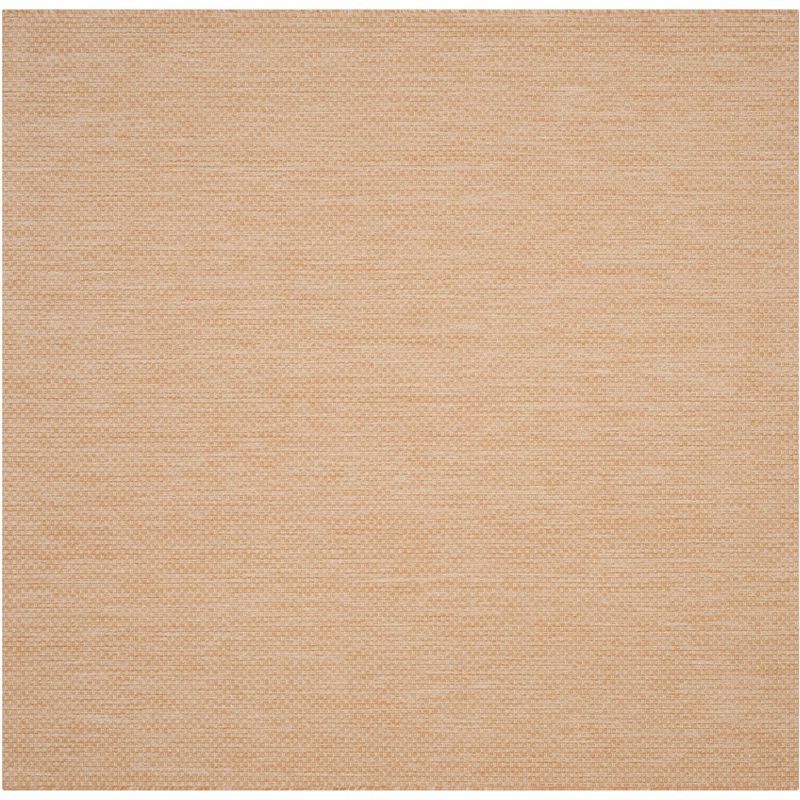 Courtyard Natural Cream 79" Square Synthetic Easy Care Area Rug