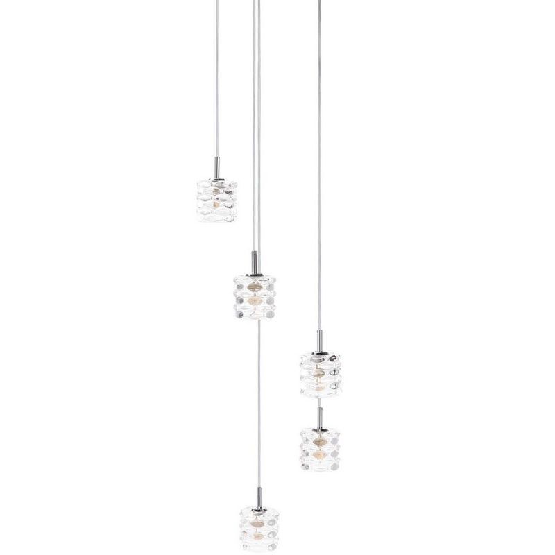 Hadden Chrome and Clear Glass LED Pendant Light