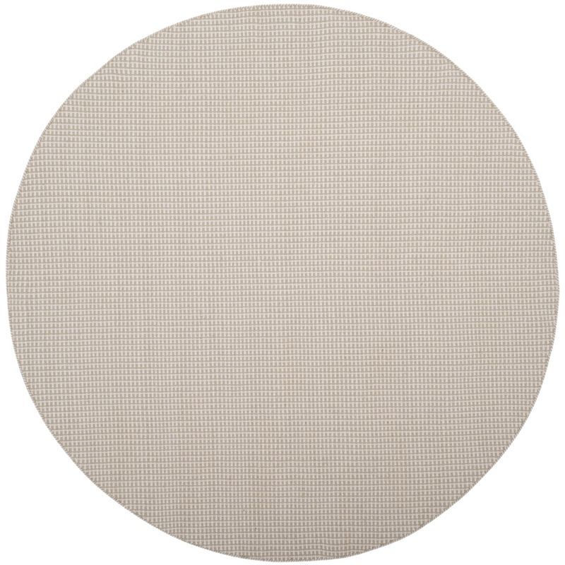 Coastal Ivory Cotton 4' Round Handwoven Area Rug