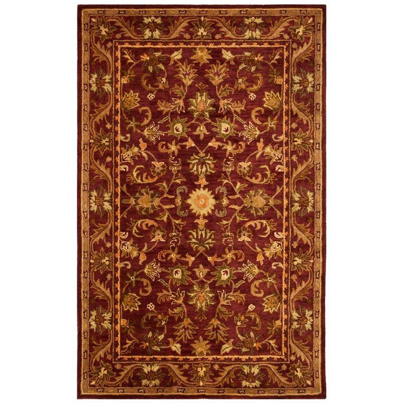Heirloom Red Wool 3'x5' Hand-Tufted Persian Area Rug