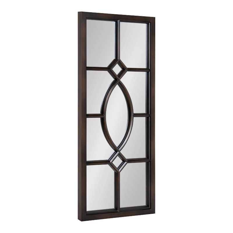 Bronze Rectangular Full Length Windowpane Wall Mirror