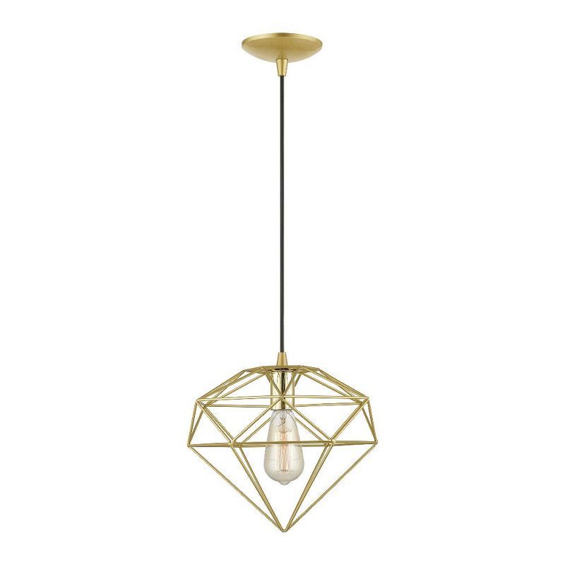 Knox Soft Gold and Polished Brass 1-Light Geometric Pendant