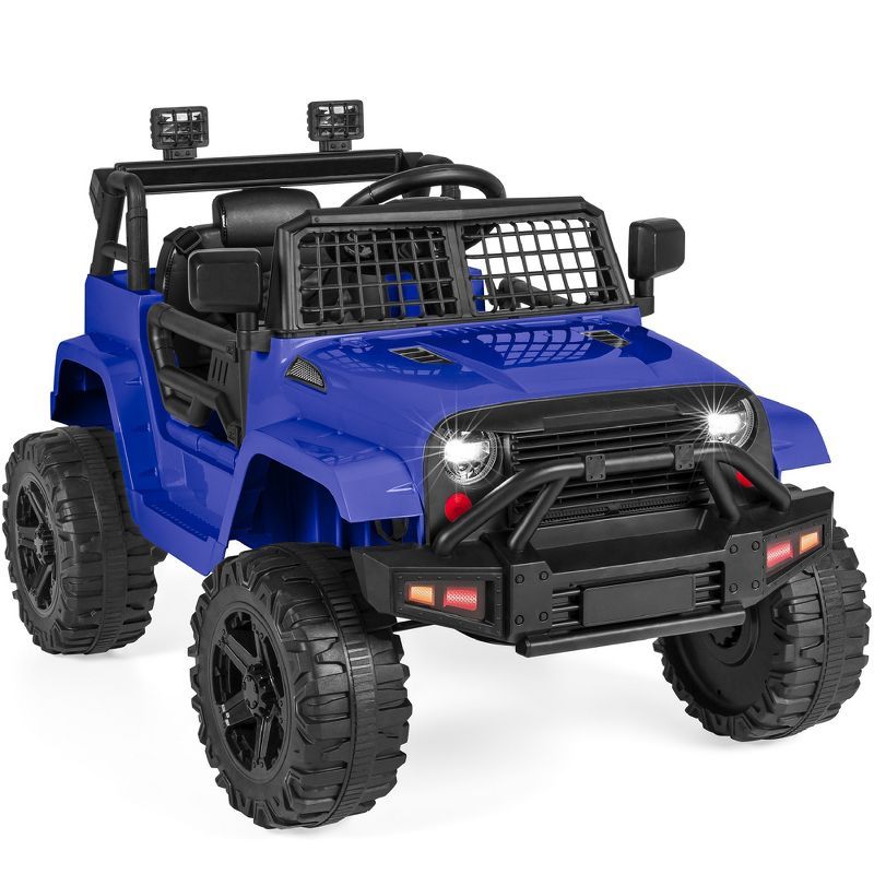 Blue 12V Kids Ride-On SUV with Remote Control and LED Lights