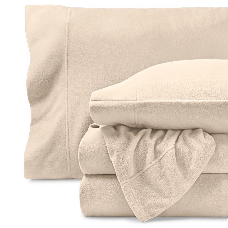 King Sand Organic Deep Pocket Fleece Sheet Set