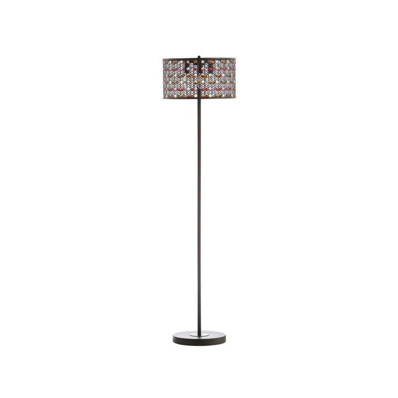 Contemporary Black Stained Glass Mosaic Floor Lamp