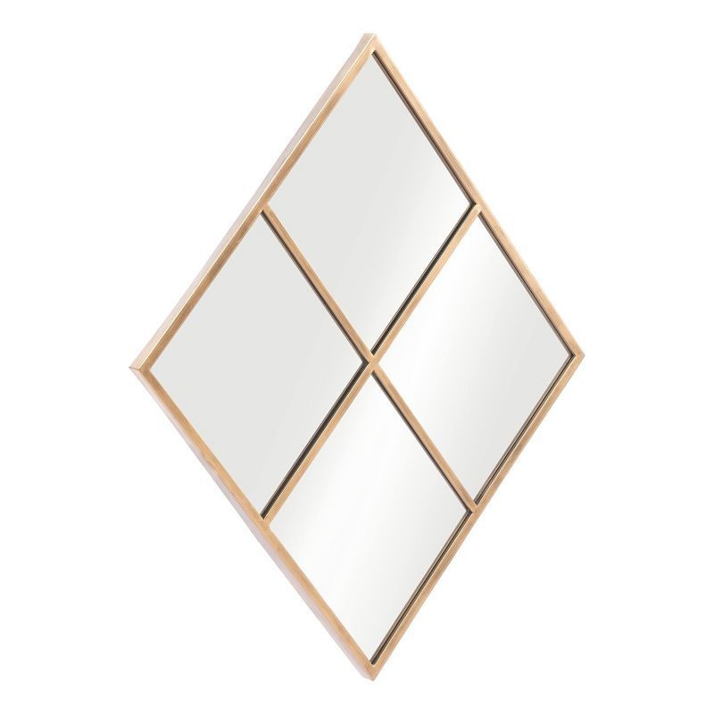 Geometric Gold Rectangular Wall Mount Decorative Mirror