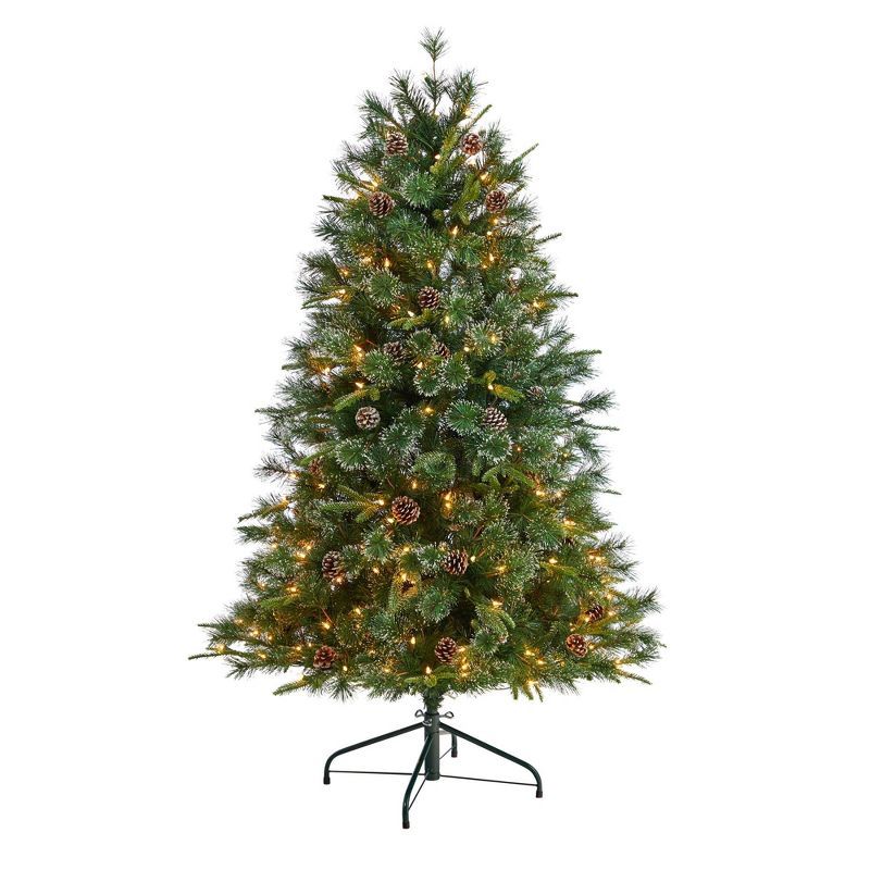 4ft Snow Tipped Pine Artificial Christmas Tree with Lights