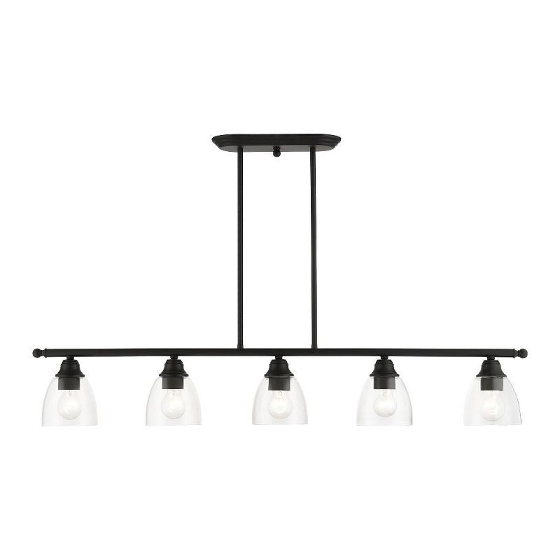 Montgomery Black Steel 5-Light Linear Chandelier