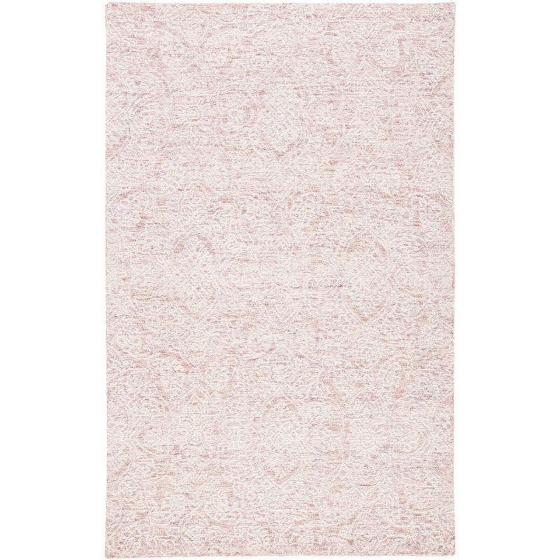 Ivory Floral Hand-Tufted Wool Area Rug - 4' x 6'