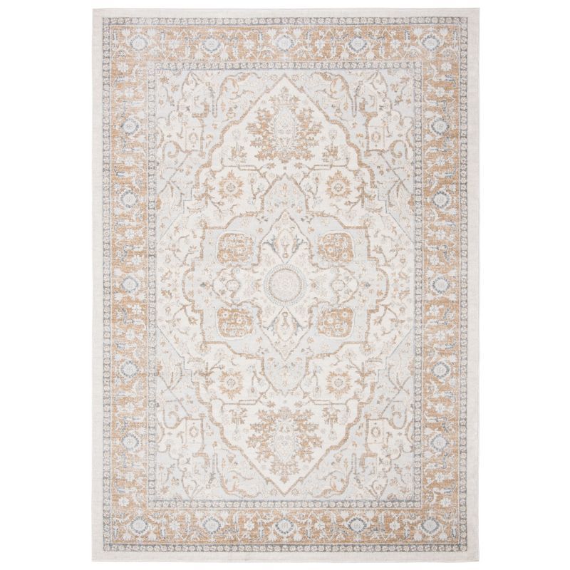 Elegant Isabella 47" Hand-Knotted Round Area Rug in Soft Grey