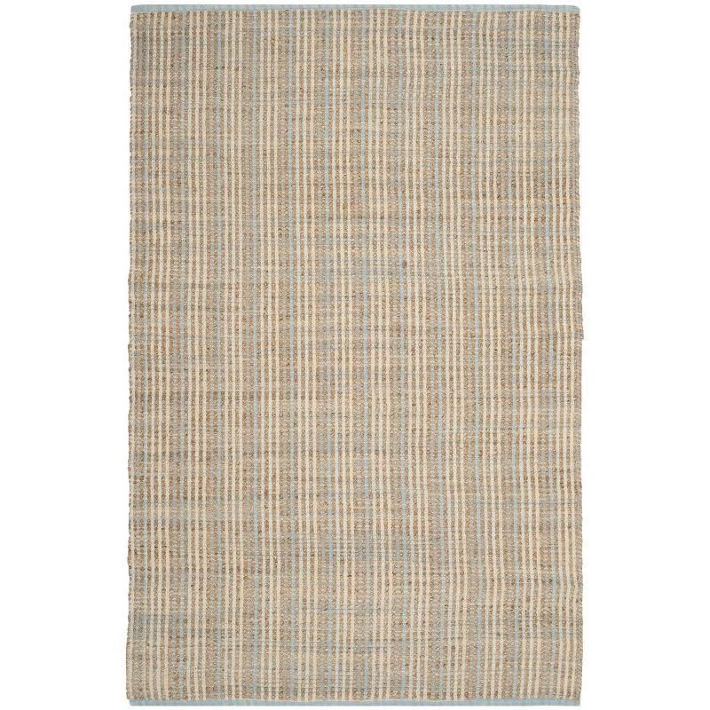 Natural Cotton Handmade Flat Woven Stripe Area Rug 10' x 14'