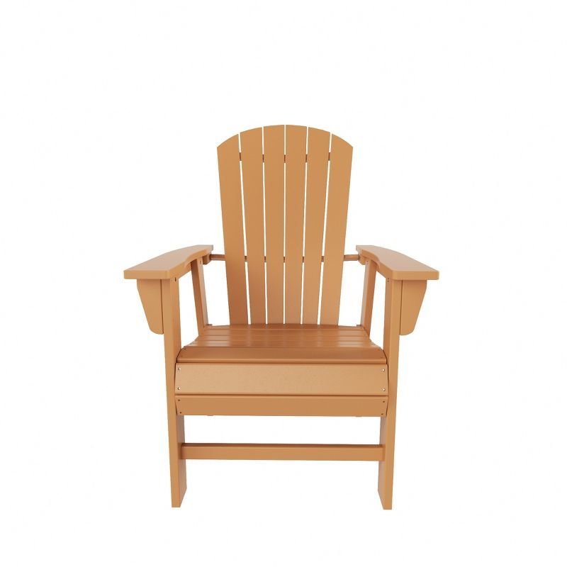 Teak Shell-Back Adirondack Outdoor Dining Chair