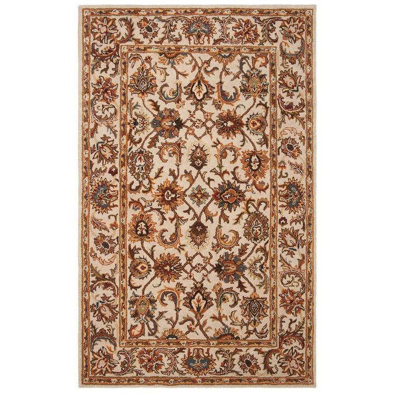 Ivory Hand-Tufted Wool Persian-Inspired Area Rug 2'3" x 4'