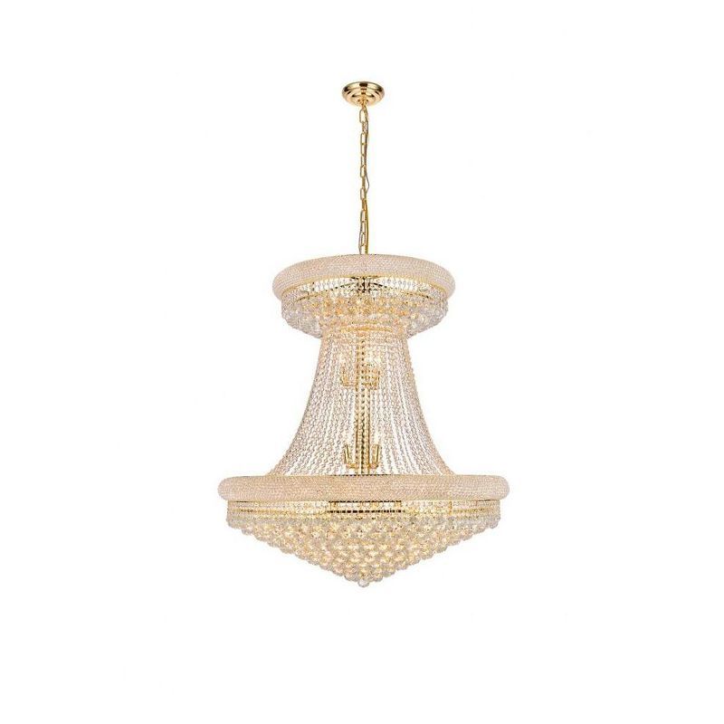 Primo 36" Gold Crystal 28-Light Royal Cut Chandelier