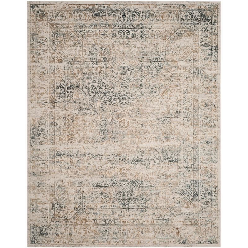Princeton 9' x 12' Silver Anthracite Cotton Synthetic Area Rug