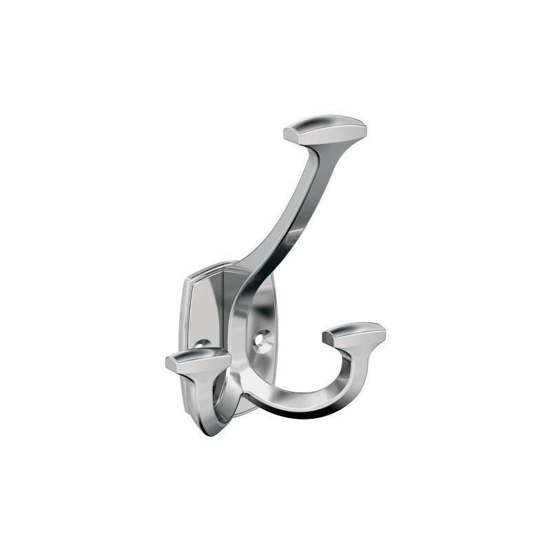 Polished Chrome Triple Prong Decorative Wall Hook