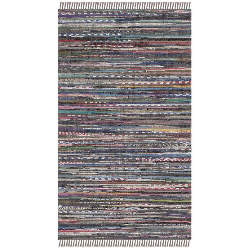 Rust and Multicolor Handwoven Cotton Area Rug 3' x 5'