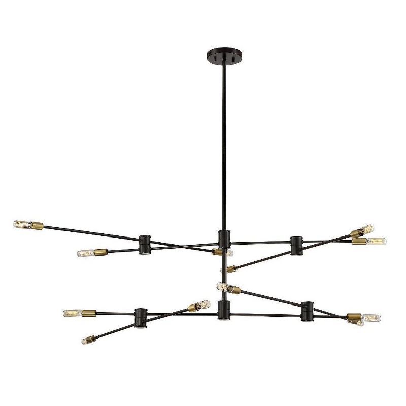 Savoy House Lyrique 12-Light Bronze Brass Two-Tier Chandelier