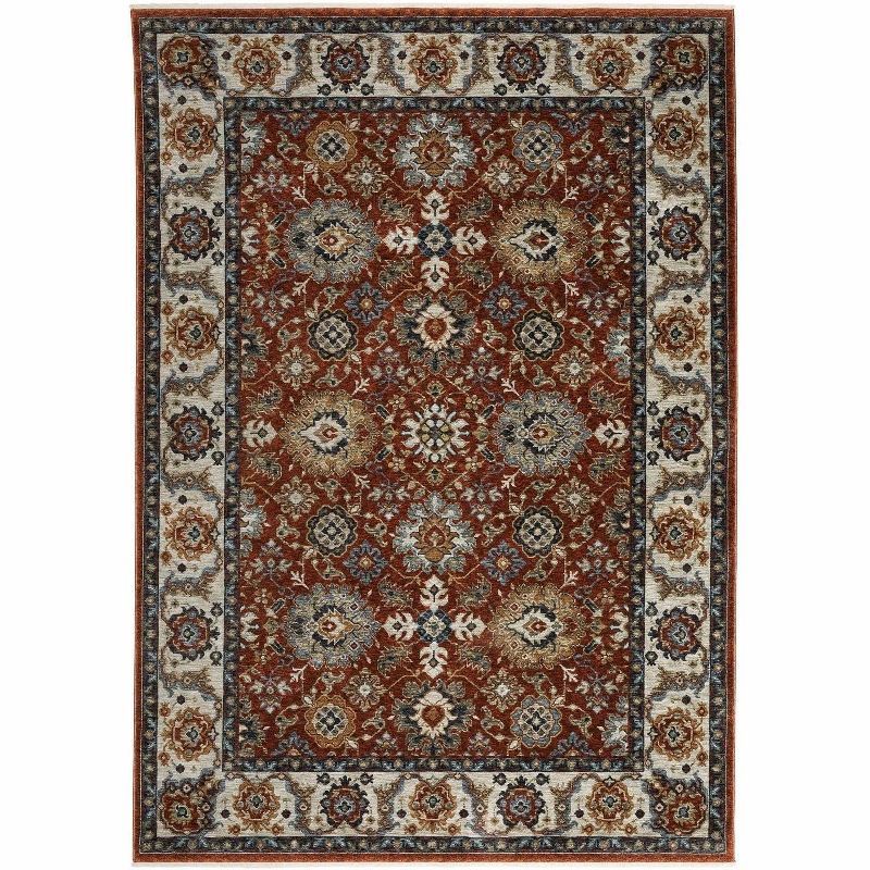 Aberdeen Traditional Red Wool Blend 3'3" x 5' Area Rug