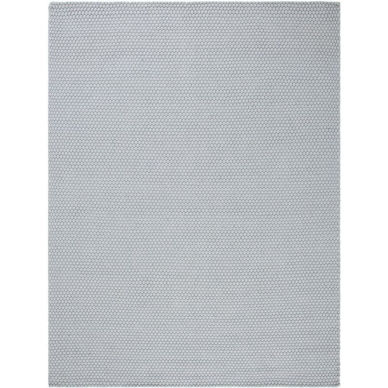 Cozy Basket Weave 8' x 10' Hand-Knotted Gray Area Rug