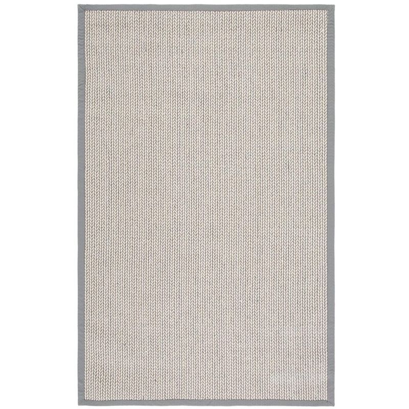 Handcrafted Coastal Charm Gray Wool 5' x 8' Area Rug