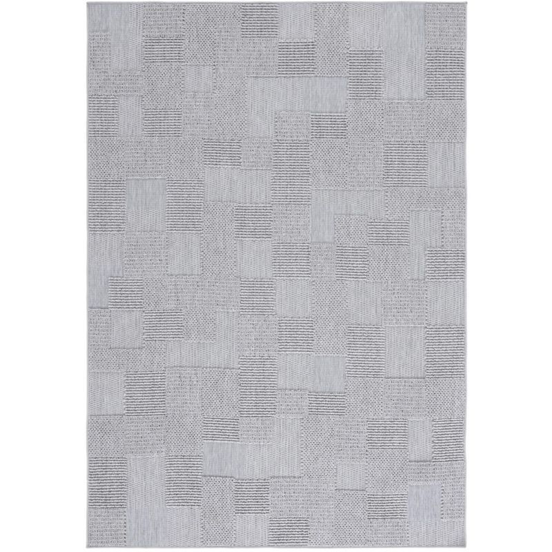 Milos MLO108 Power Loomed Indoor/Outdoor Area Rug - Grey - 4'x6'- Safavieh