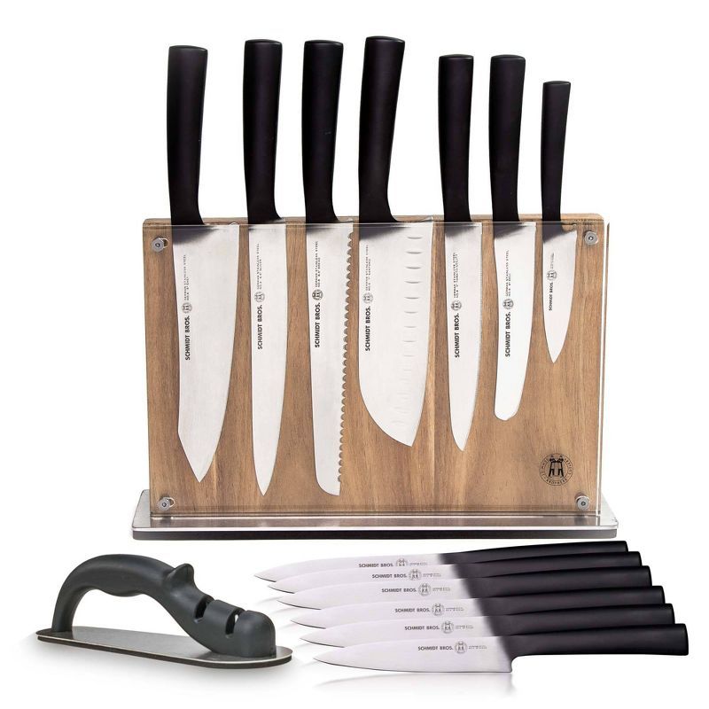 Schmidt Brothers 15-Piece Carbon Steel Knife Block Set