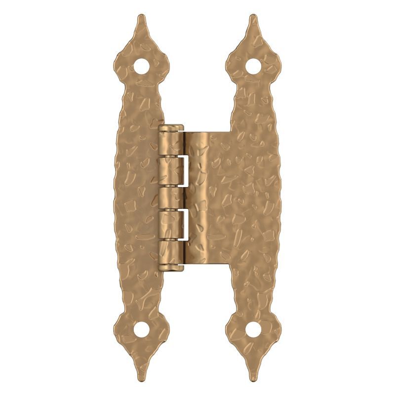 Champagne Bronze 3/8 Inch Offset Hammered Cabinet Hinge