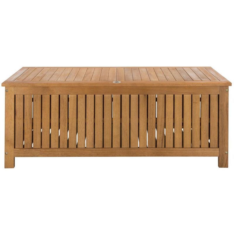 Abri Natural Teak Eucalyptus 47.6 Inch Outdoor Deck Box