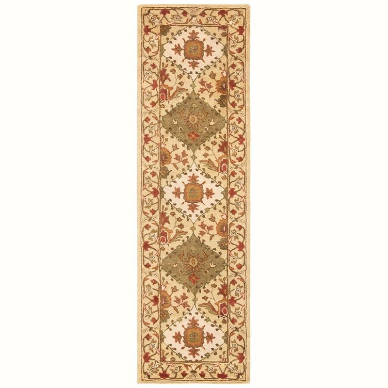 Beige Hand-Tufted Wool Persian-Style Area Rug, 2'3" x 4'