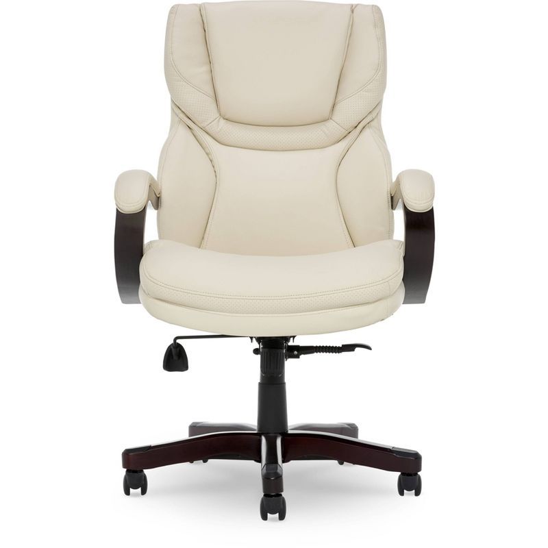 Ivory High Back Bonded Leather Executive Swivel Chair