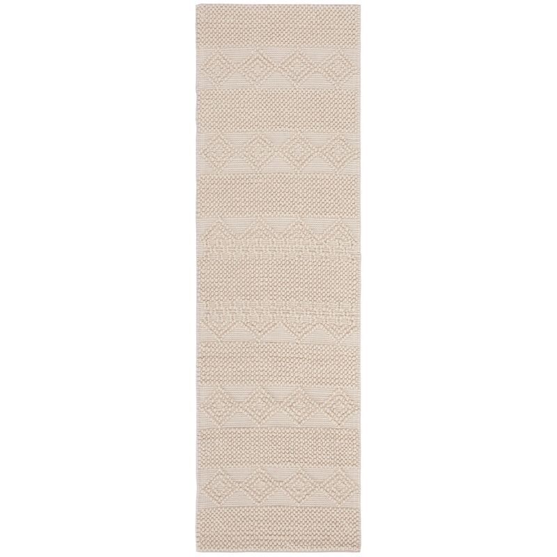 Ivory Coast Handwoven Wool 2'3" x 6' Runner Rug