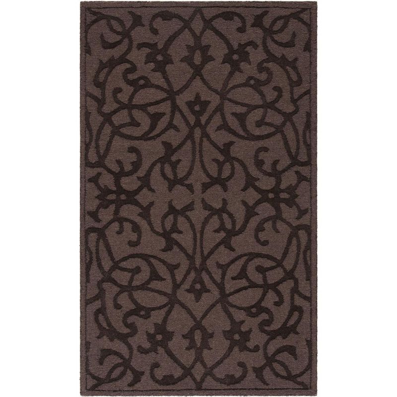 Hand-Tufted Artisan Wool Rug in Rich Brown, 3' x 5'