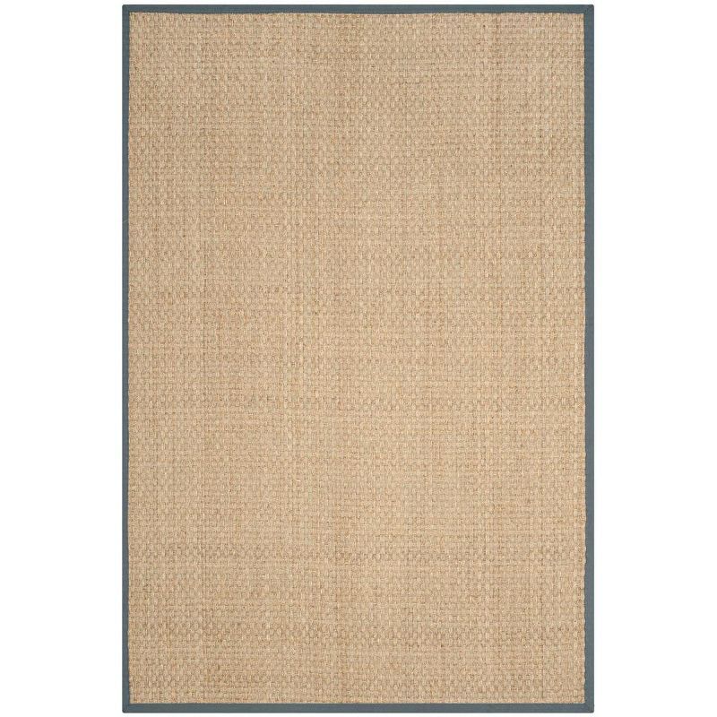 Handmade Natural and Dark Grey Cotton 6' x 9' Area Rug