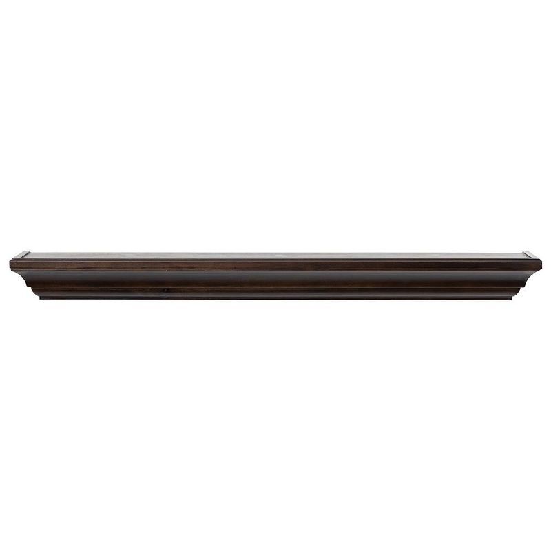 Colton 60" Chocolate Pine Floating Fireplace Mantel Shelf